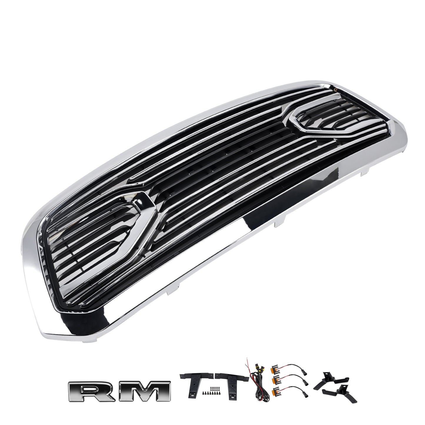 Griglia paraurti anteriore stile Big Horn Dodge Ram 1500 2013-2018 cromata