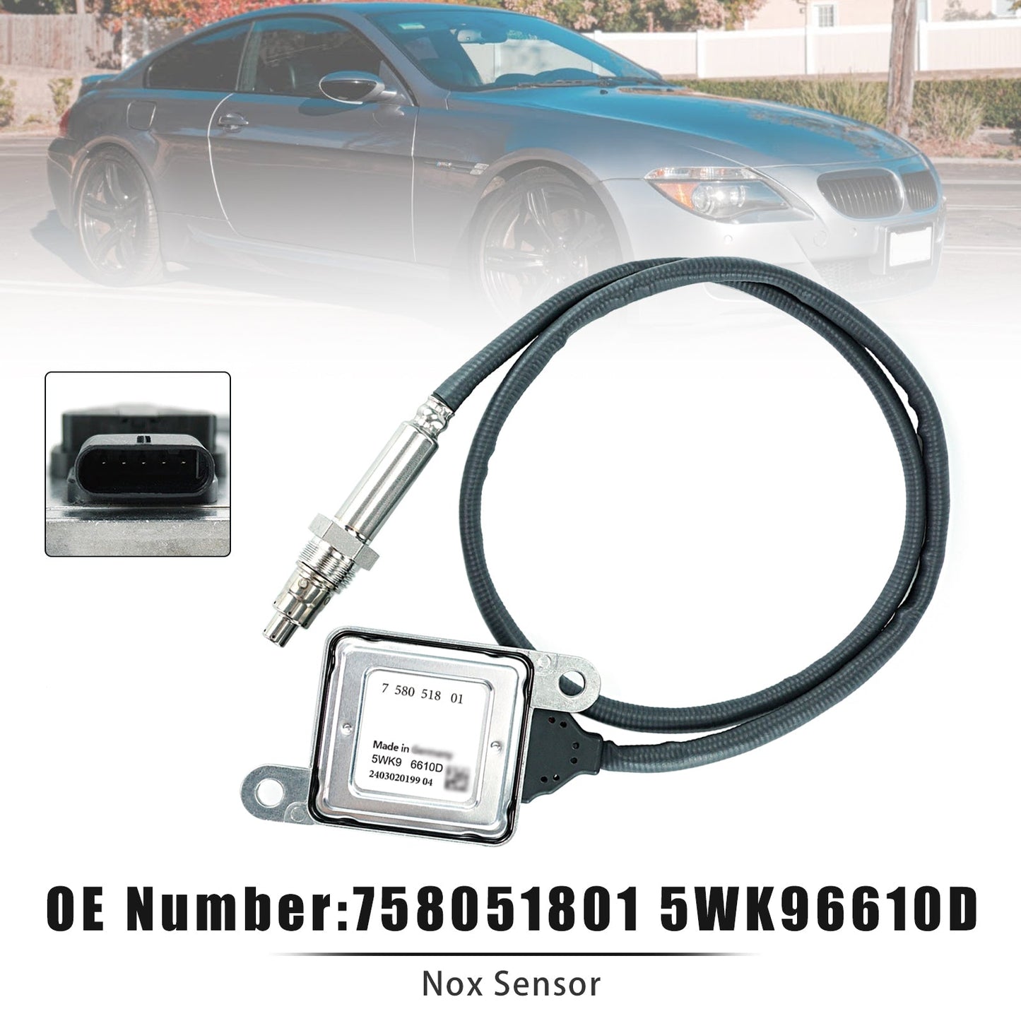 Sensore NOx 758051801 5WK96610D per BMW E90 E91 E60 E61 E63 E64 325i 330i 525i