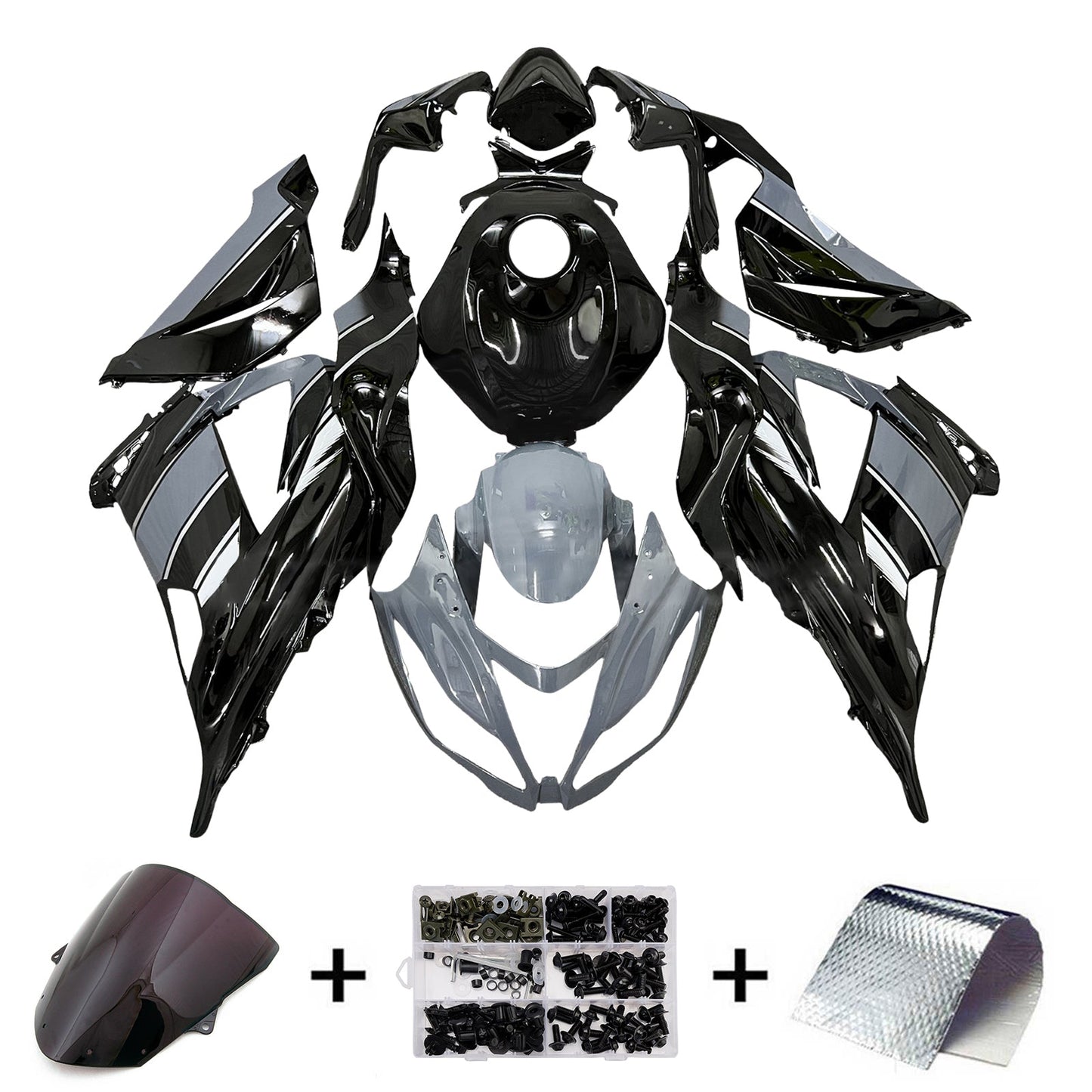 Kit carenatura iniezione in plastica ABS adatto per Kawasaki ZX6R 636 2013-2018
