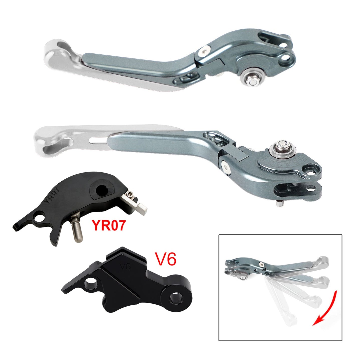 Leva freno frizione regolabile adatta per YAMAHA XSR900 XSR900GP MT-09 2024-2025