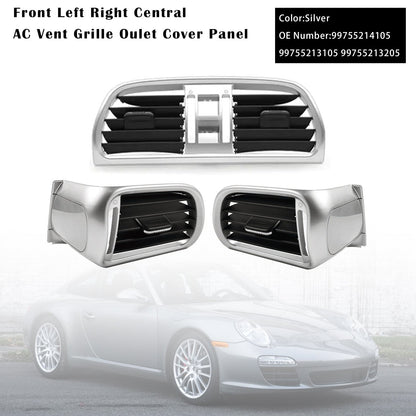 Copertura bocchetta aria condizionata centrale sinistra destra Porsche GT2 GT3 997 2004-2012, argento 99755214105 99755213105 99755213205