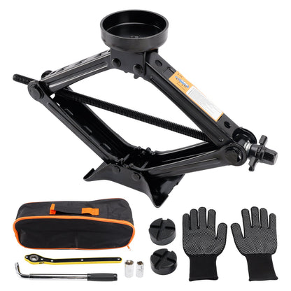 Cric per auto 2,5 T/2500 kg, cric a forbice universale, chiave per tiranti per ruote, per SUV, monovolume