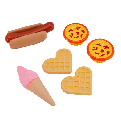 Set da cucina con cibo, gelato, bevande e uova, giocattolo per bambini