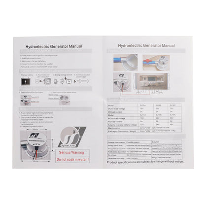 Generatore idroelettrico a turbina a flusso d'acqua DC18V/36V 36W/50W AC Generazione di energia