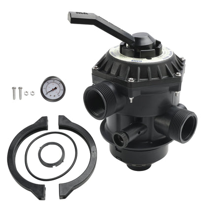 262506 Valvola a morsetto a 6 vie da 1-1/2" pollici compatibile con filtro a sabbia per piscina e spa