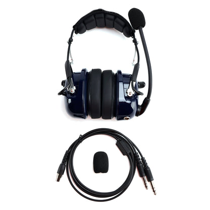 Cuffie antirumore per piloti con connettori GA da 6,3/5,2 mm, universali per aeromobili.