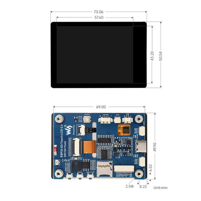 Scheda di sviluppo ESP32-S3 Schermo tattile capacitivo da 2,8 pollici Interfaccia SPI LVGL