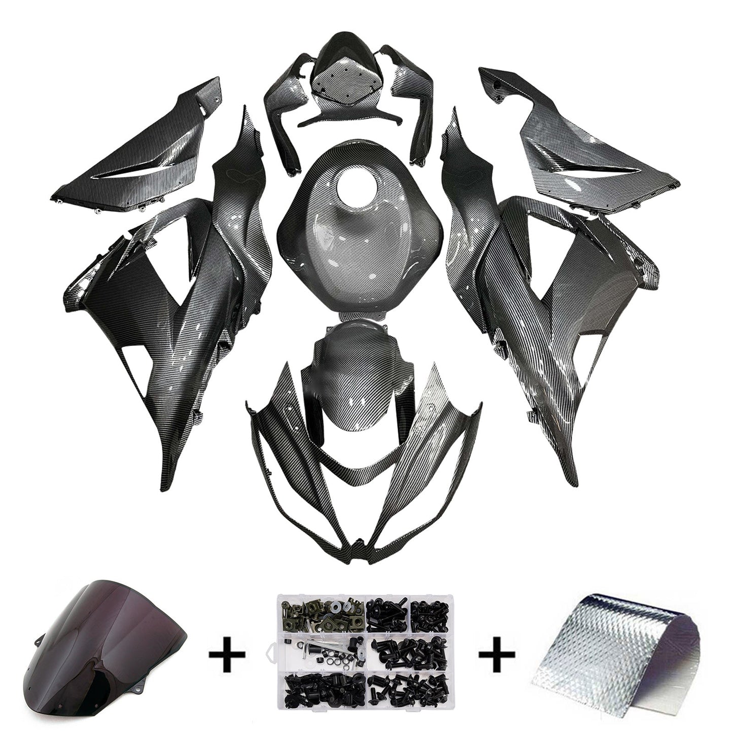 Kit carenatura iniezione in plastica ABS adatto per Kawasaki ZX6R 636 2013-2018