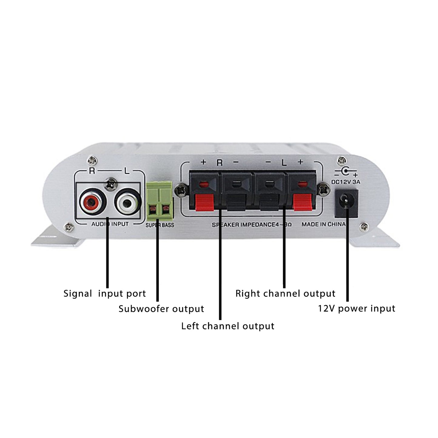 12V 400 Watt Amplificatori Car Audio Stereo Amplifier Speaker Power Class A / B