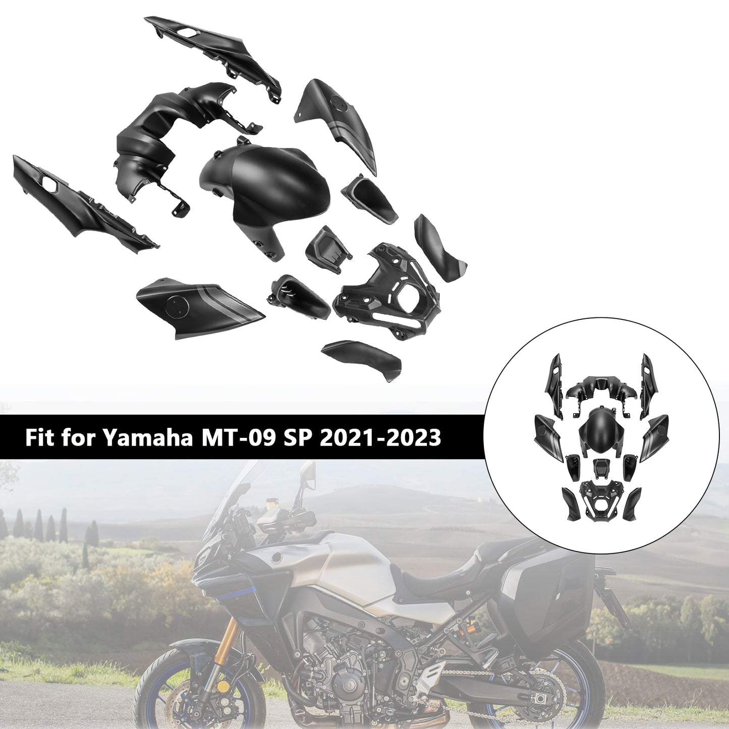 Kit carena carrozzeria iniezione ABS per Yamaha MT-09 / MT-09 SP 2021-2023