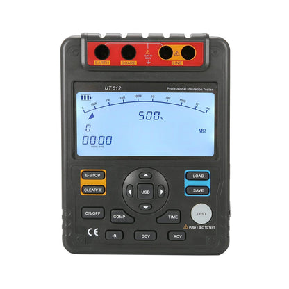 Tester di resistenza di isolamento UT512 Voltmetro con selezione automatica della portata 2500V 100GΩ