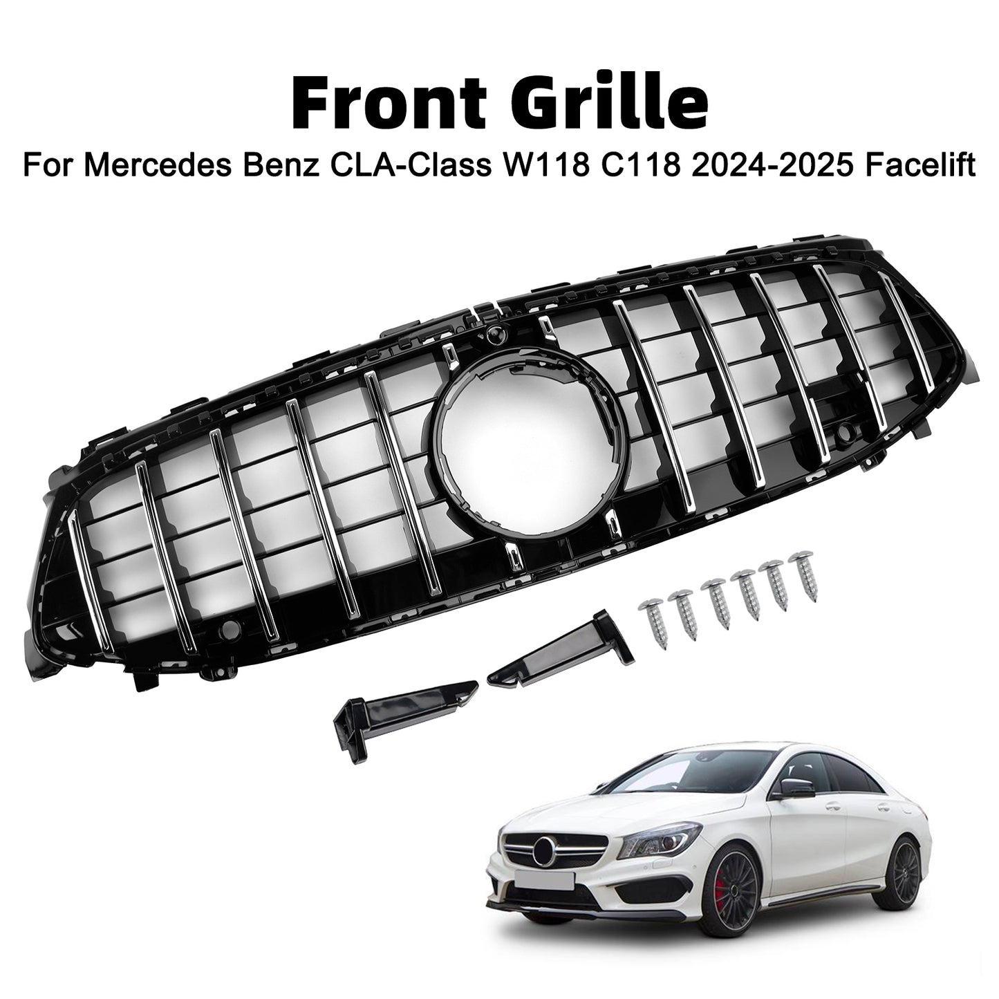Per Mercedes Classe CLA W118 C118 2024-2025 Griglia paraurti anteriore