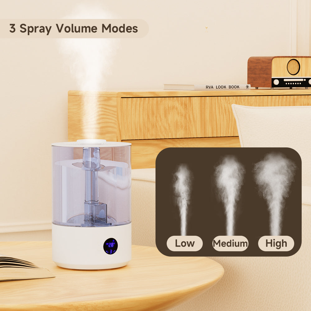 Umidificatore per camera grande (7,8L), con sterilizzazione UV, diffusore di oli essenziali