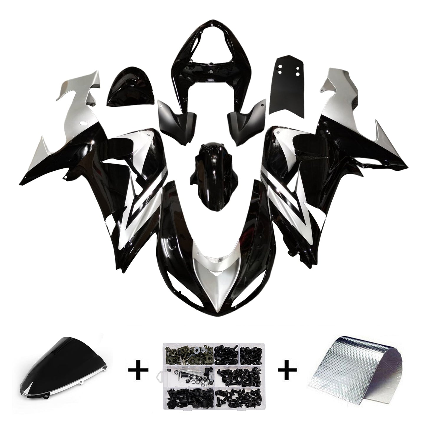 Kit carenatura iniezione in plastica ABS adatto per Kawasaki ZX10R 2006-2007