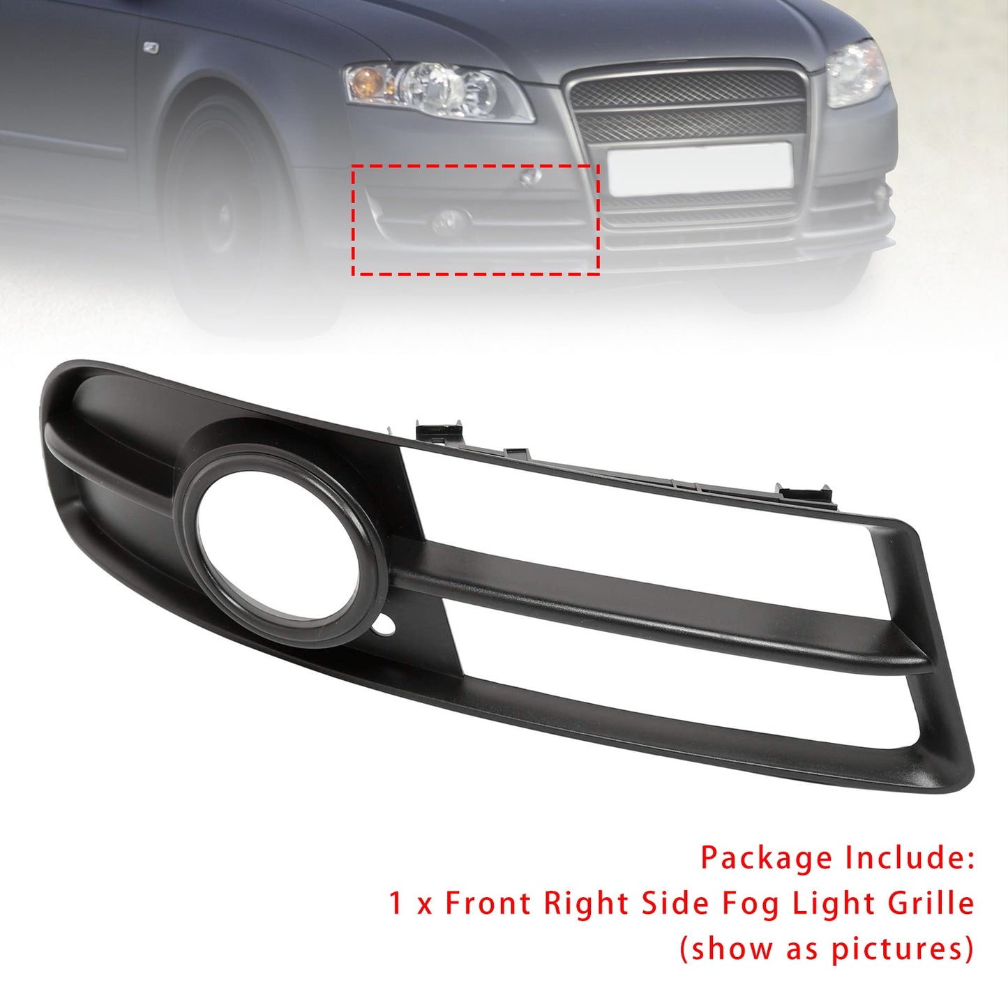 Griglia paraurti anteriore destro Audi A4 B7 S-Line S4 2005-2008, griglia fendinebbia