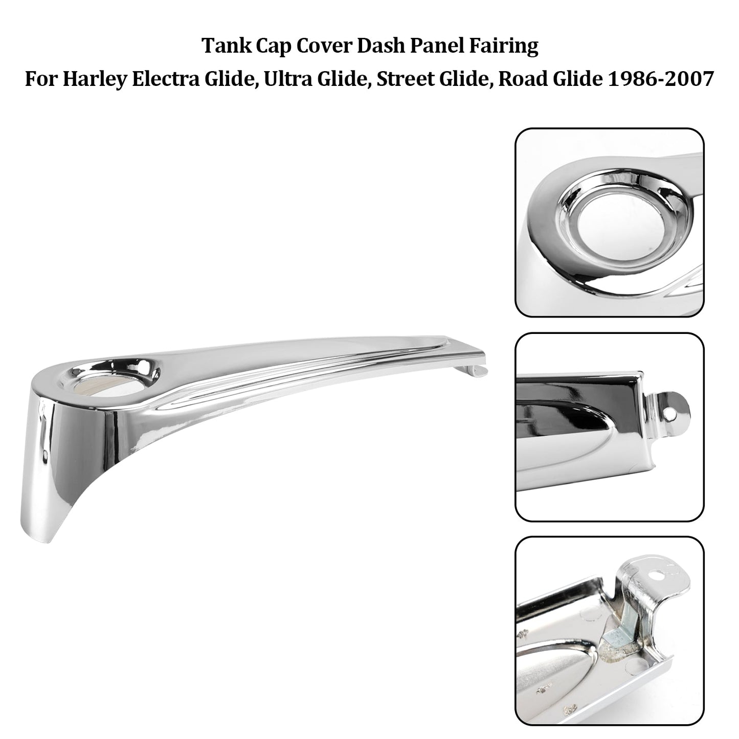 1986-2007 Harley Electra Glide, Ultra Glide, Street Glide, Road Glide Pannello di copertura del tappo del serbatoio Carenatura
