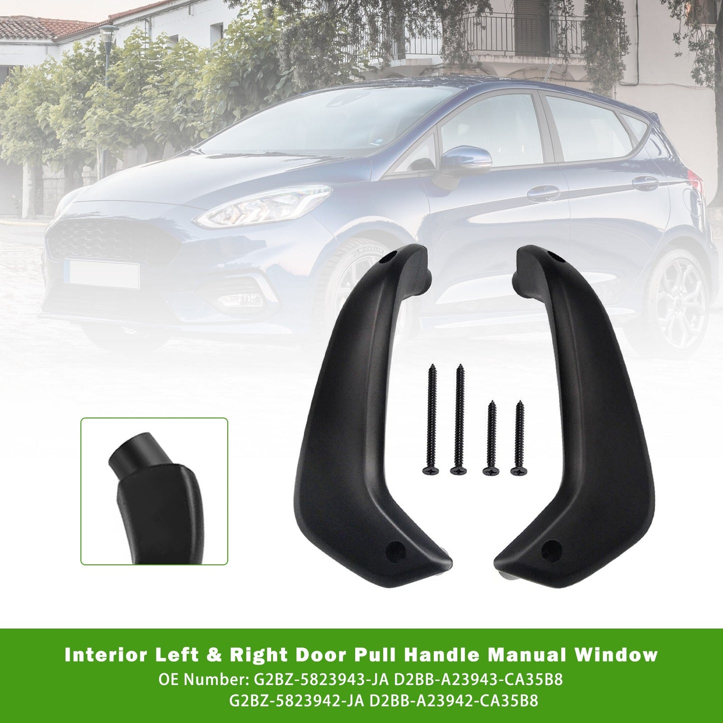 Maniglia interna per finestrino manuale della portiera sinistra e destra della Ford Fiesta 2011-2020