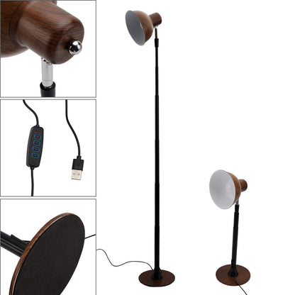 Lampada da terra e da tavolo a LED regolabile, nera, dimmerabile per soggiorno/ufficio, 3 colori