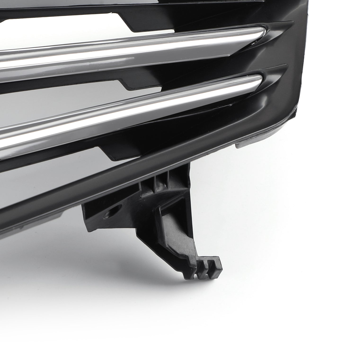 Black Chrome Front Upper Bumper Hood Grille Grill Per Honda Accord 2011-2012 4DR