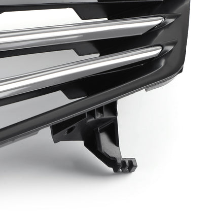 Black Chrome Front Upper Bumper Hood Grille Grill Per Honda Accord 2011-2012 4DR
