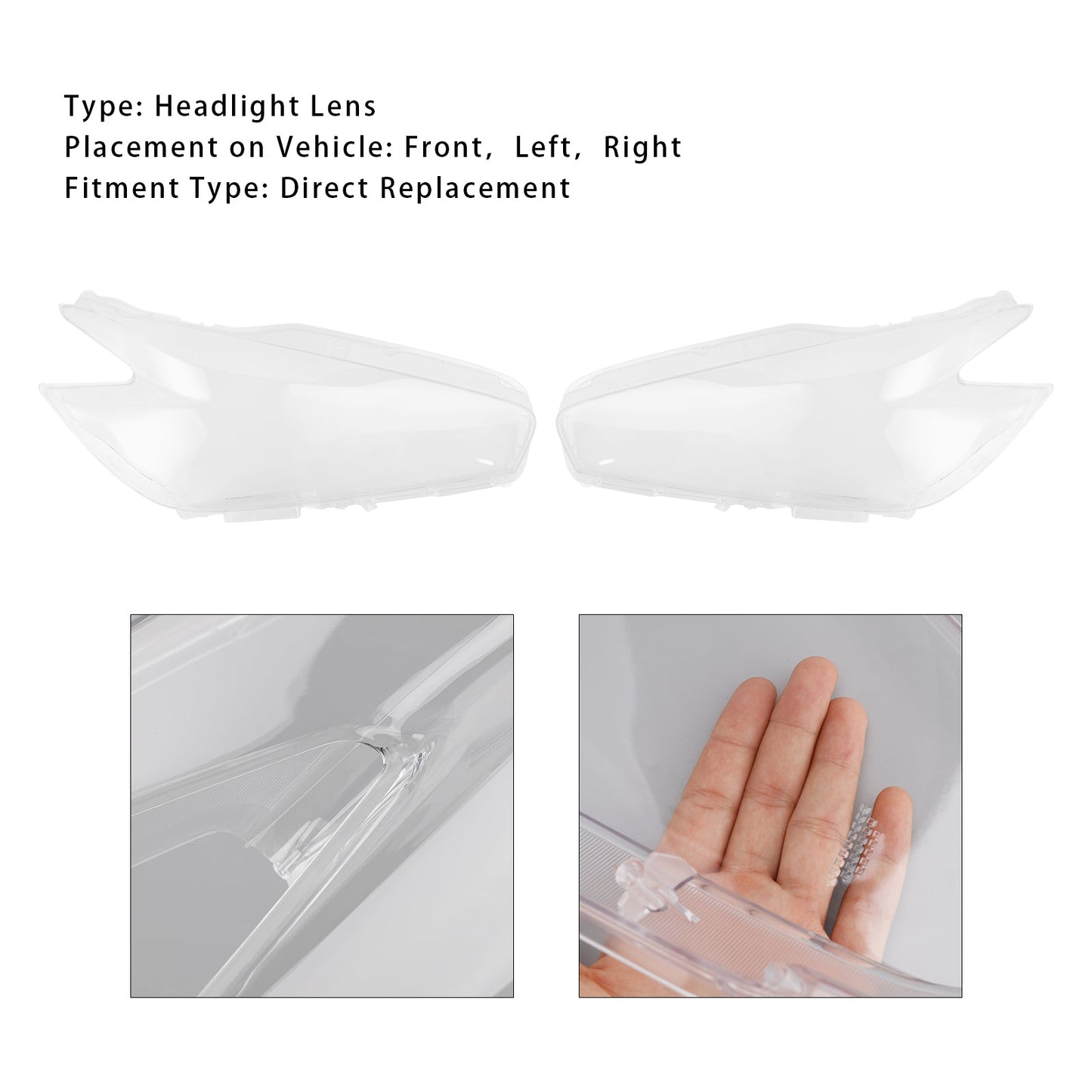 Copri-lente trasparente per faro anteriore sinistro e destro Nissan Murano 2015-2018