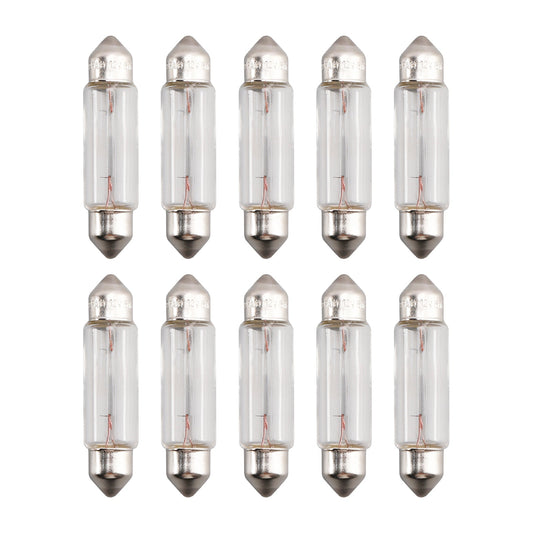 10 lampadine tubolari per auto C5W SV8.5 43MM 6413 12V 5W per OSRAM