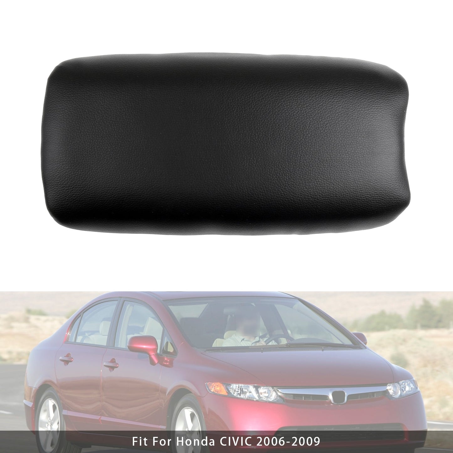 Coperchio della console centrale del bracciolo in pelle nera per Honda CIVIC 2006-2009