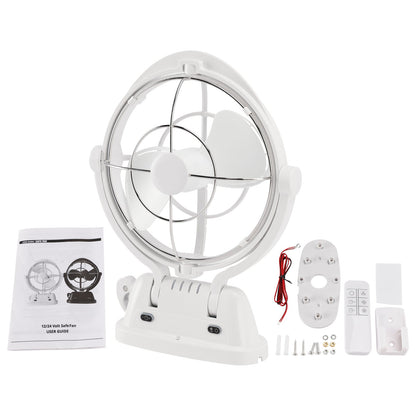 Ventola a basso consumo con rilevamento automatico 12V/24V per barche e camper, colore bianco