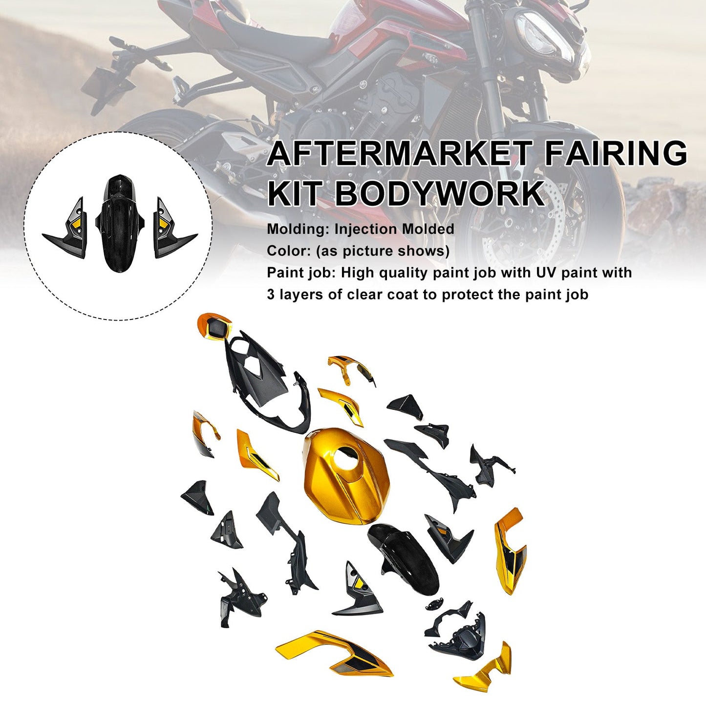 Kit di carene stampate a iniezione per Street Triple 765 R/RS 2023-2025