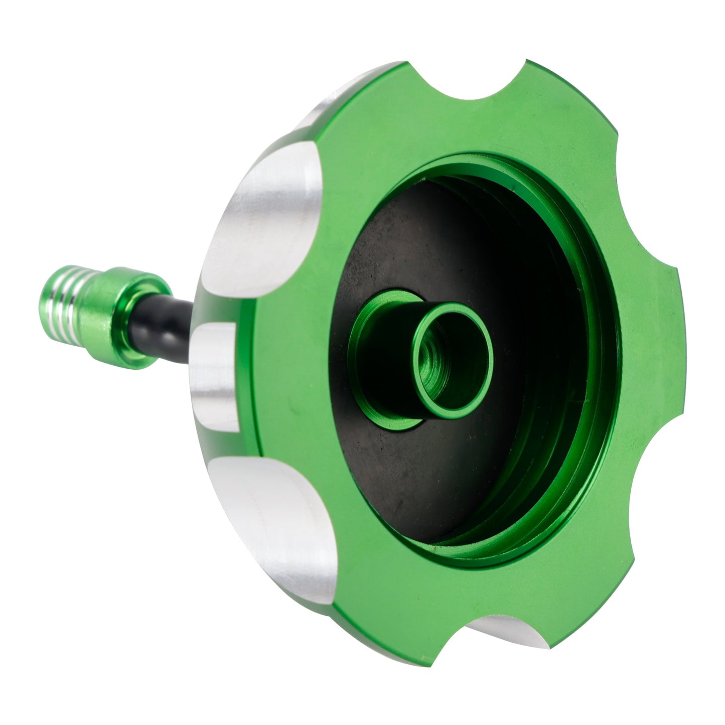 Tappo serbatoio carburante in alluminio con sfiato verde per Kawasaki KX65 KX85 KX100 KX125 2000-2013
