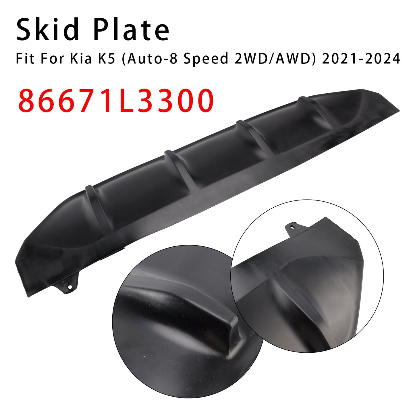 Piastra di protezione inferiore del paraurti posteriore nuova per Kia K5 2021-2024, codice 86671L3300