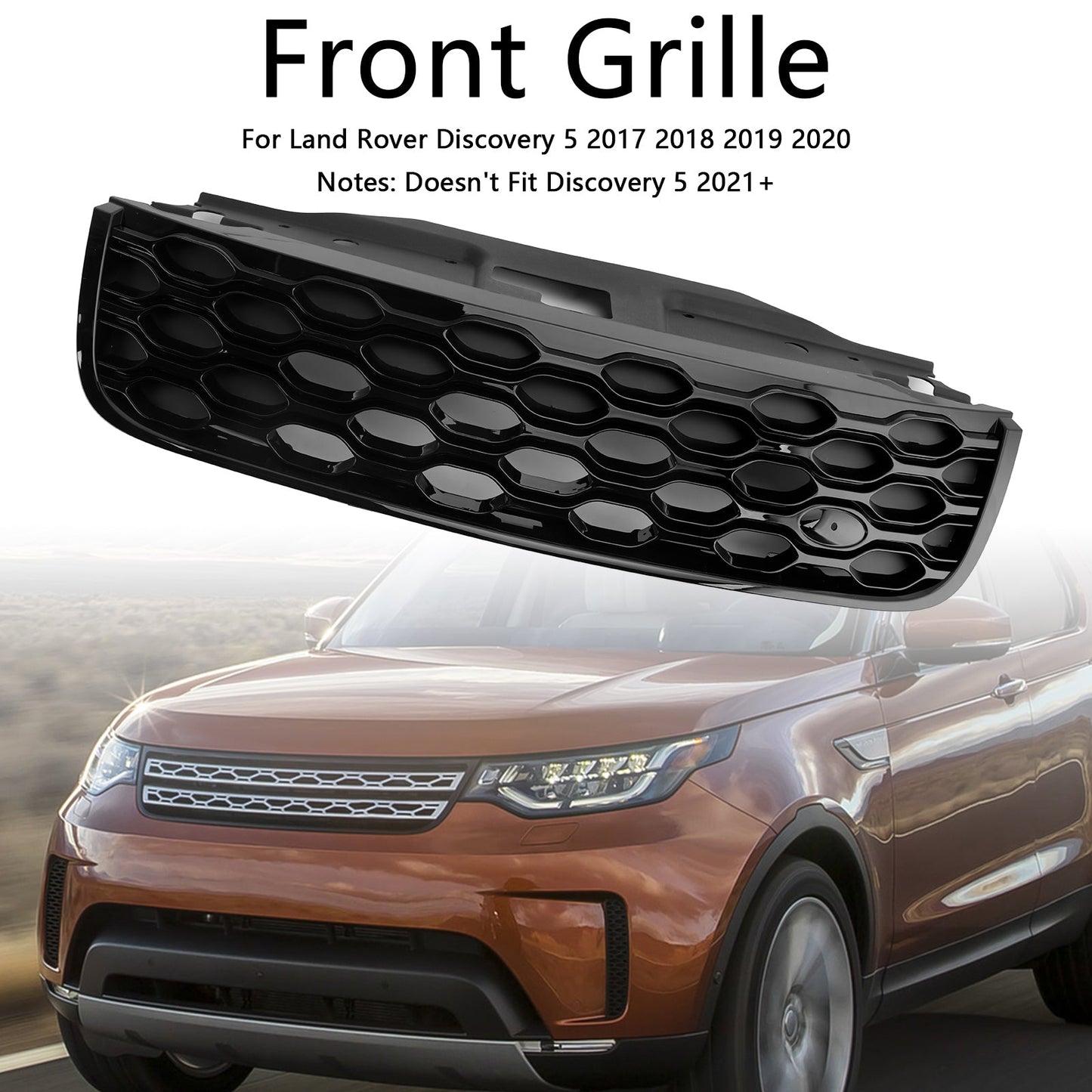 Griglia paraurti anteriore Land Rover Discovery 5 L462 2017-2020, nera