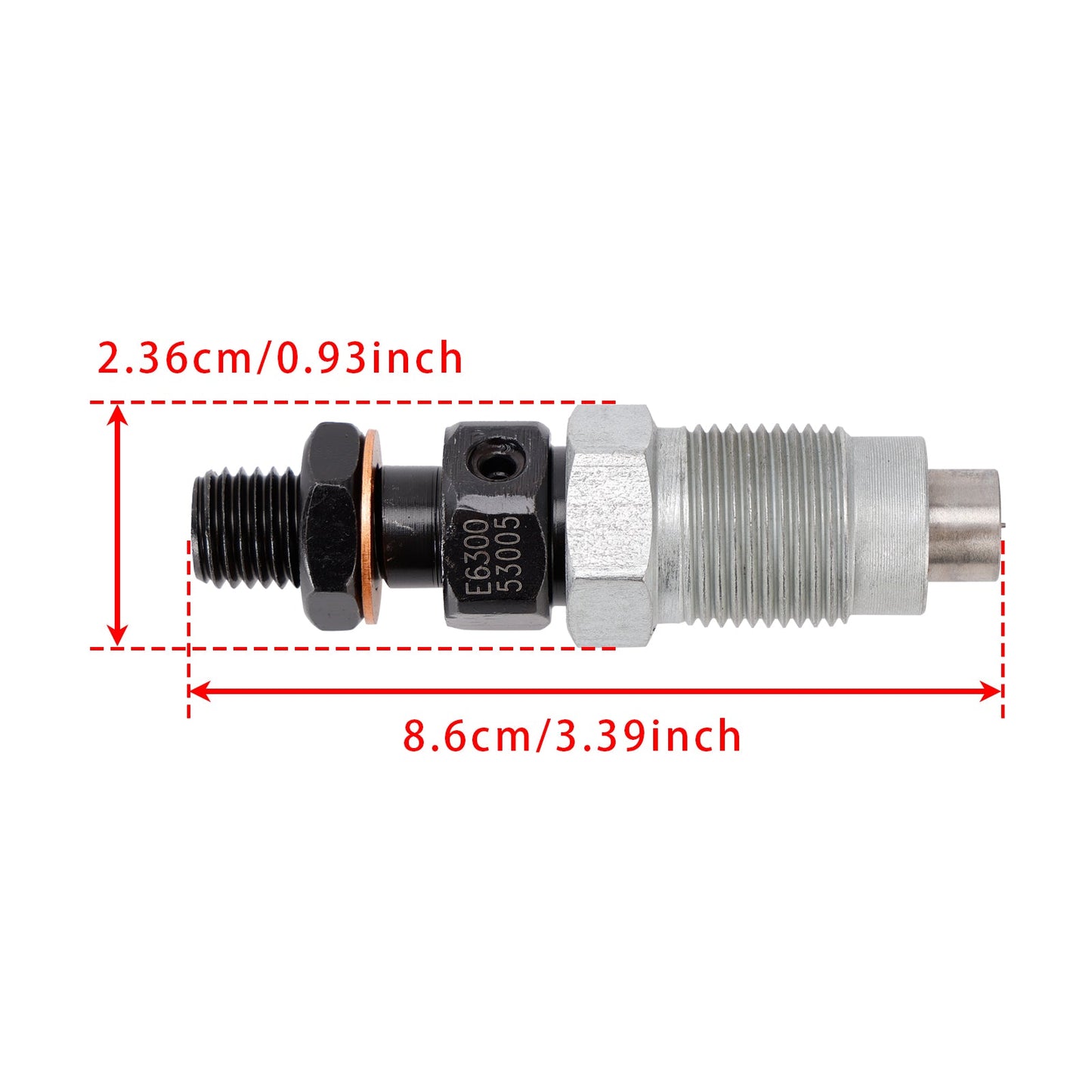 Iniettore di carburante 3 pezzi per trattori Kioti Daedong DK45 CK22 E6300-53004 E6300-53005