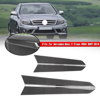 Carbonio Interno Porta Pannello Cover Trim Per Mercedes-Benz C Class W204 07-14