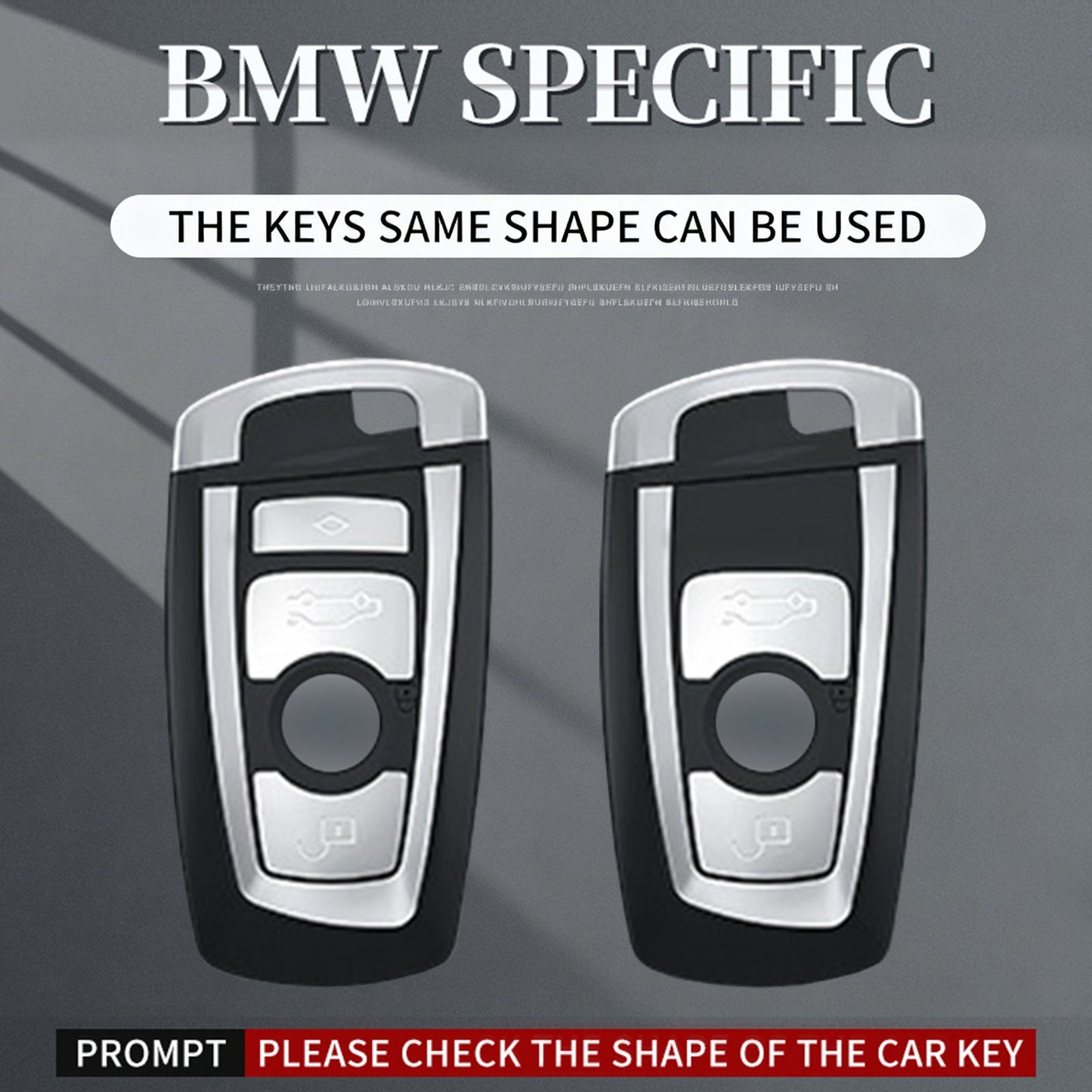 Custodia per chiave auto in TPU nero in lega di alluminio con fibbia per BMW X3 X1 X5