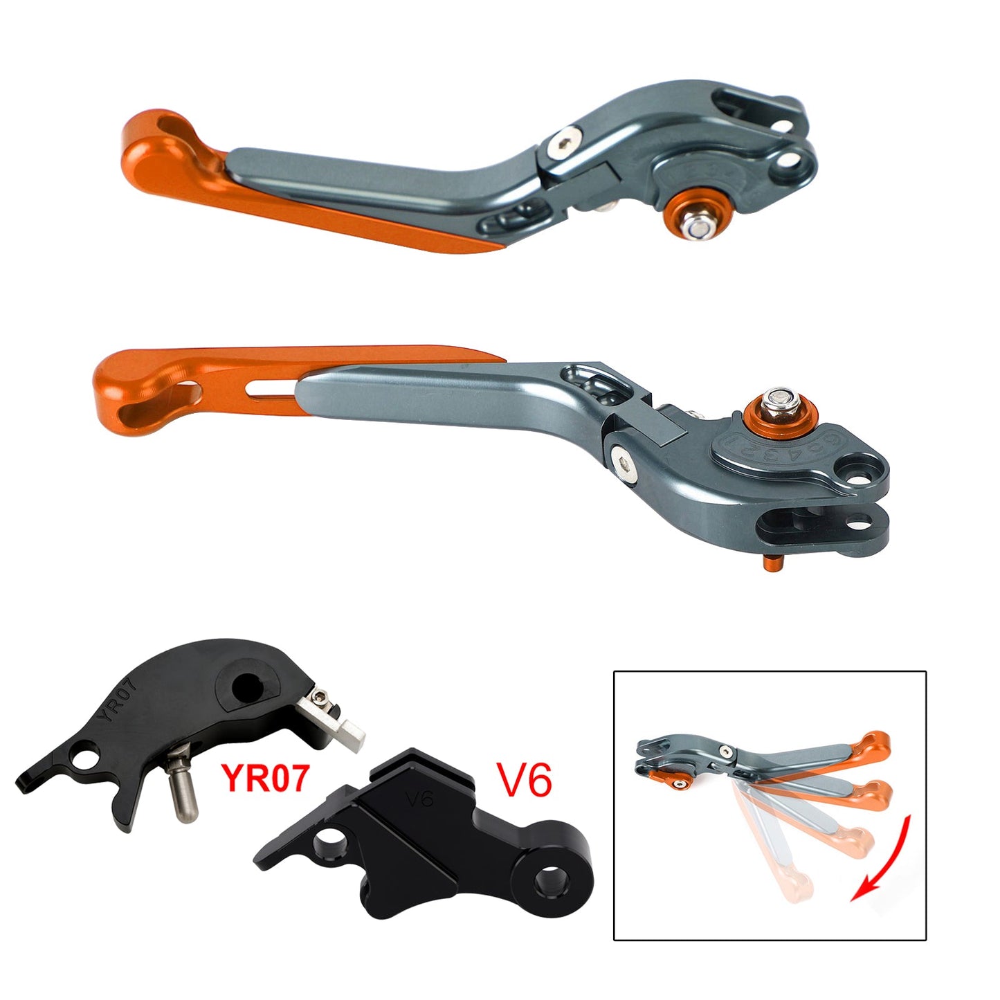 Leva freno frizione regolabile adatta per YAMAHA XSR900 XSR900GP MT-09 2024-2025
