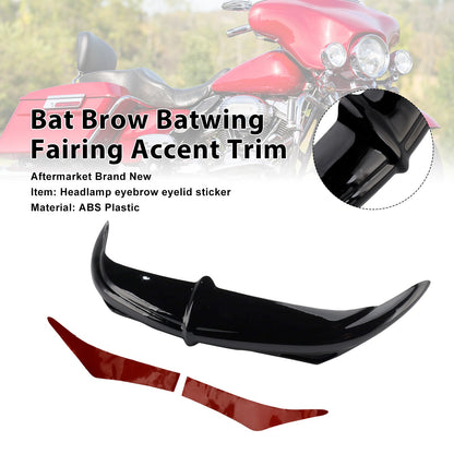 Decorazione decorativa Bat Brow Batwing per Electra Street Glide Trikes 96-13