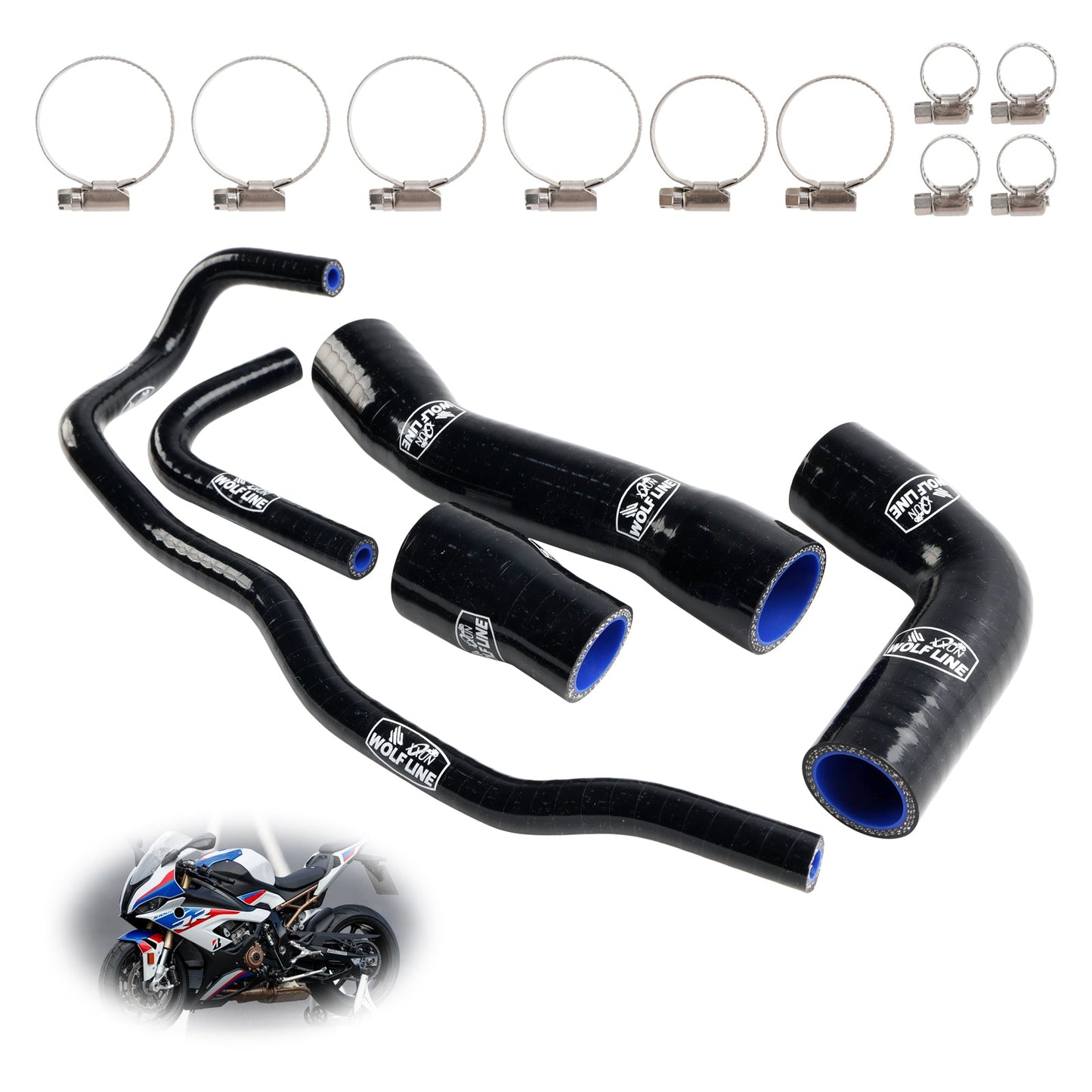 Kit tubo flessibile refrigerante radiatore in silicone BMW S1000RR 2019-2023
