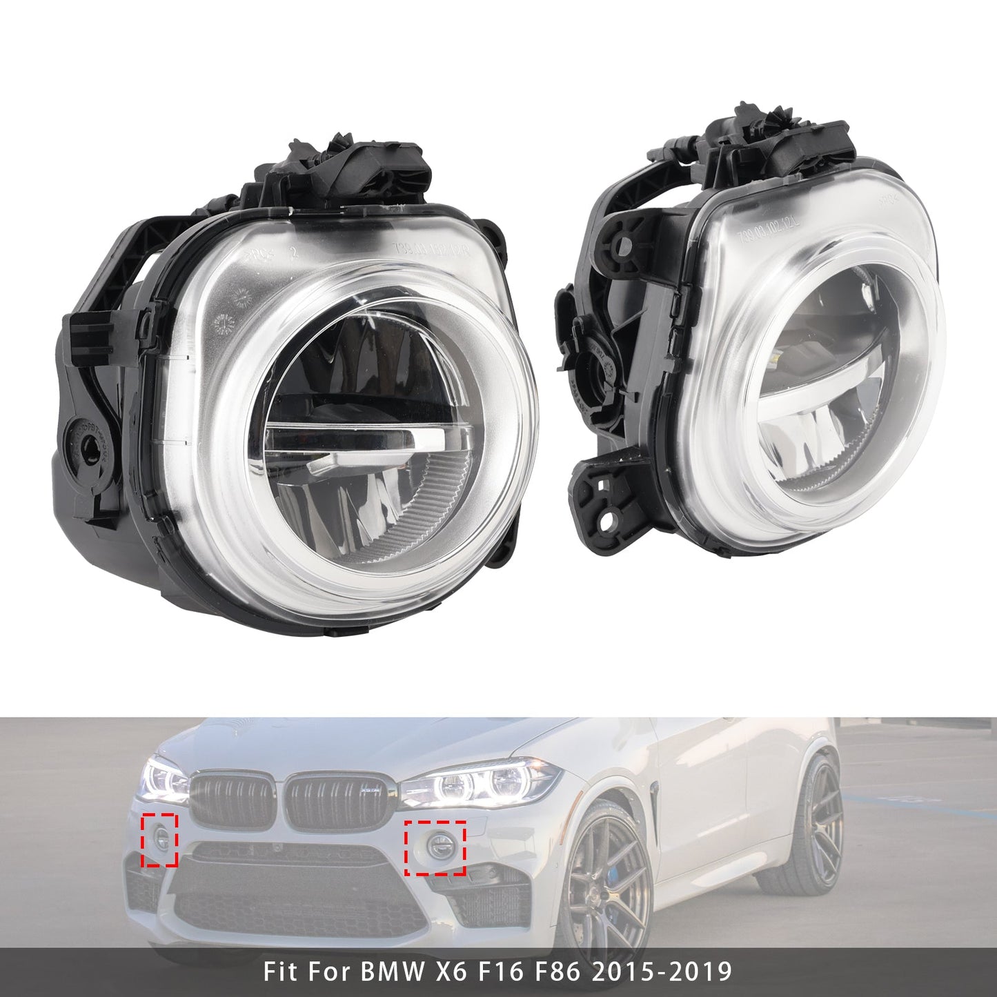 Coppia di fendinebbia anteriori a LED per BMW X3 F25 X4 F26 X5 F15 X6 F16 63177317252