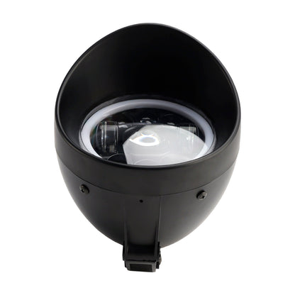 Faro anteriore per moto da 5,75"" con fendinebbia a 9 lampadine per moto e scooter, cromato