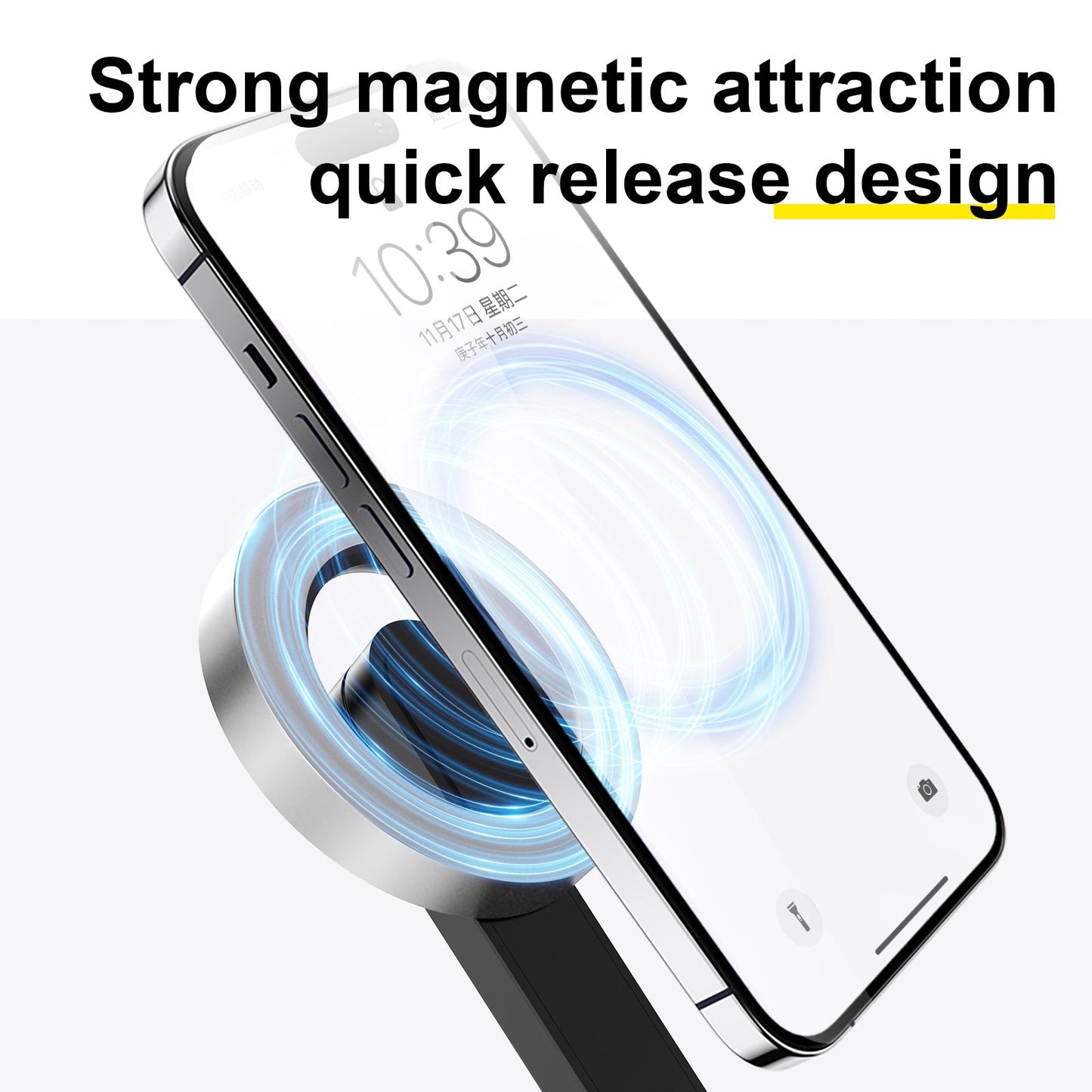 Mini bastone per selfie magnetico per telefono cellulare Magesafe Bluetooth in lega di alluminio con treppiede