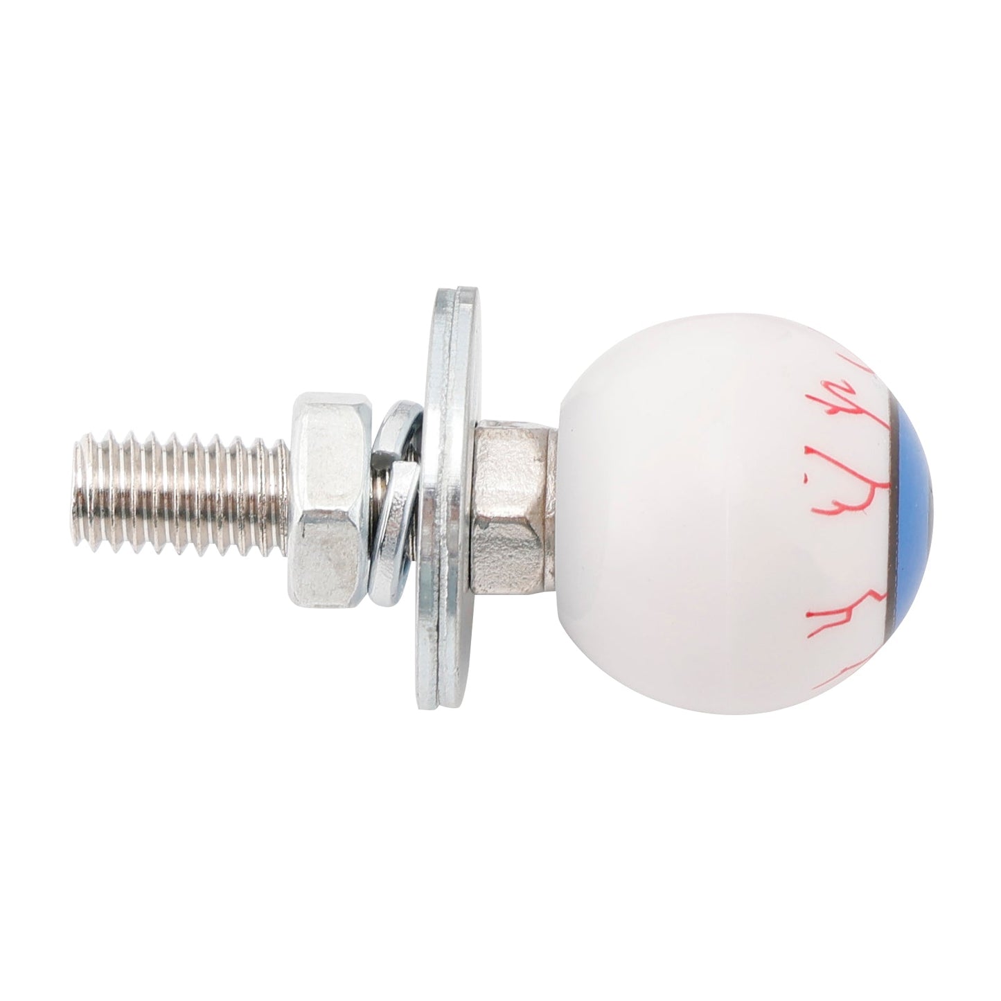 4x Targa per moto in plastica con bulbo oculare, da avvitare sul telaio, con dado