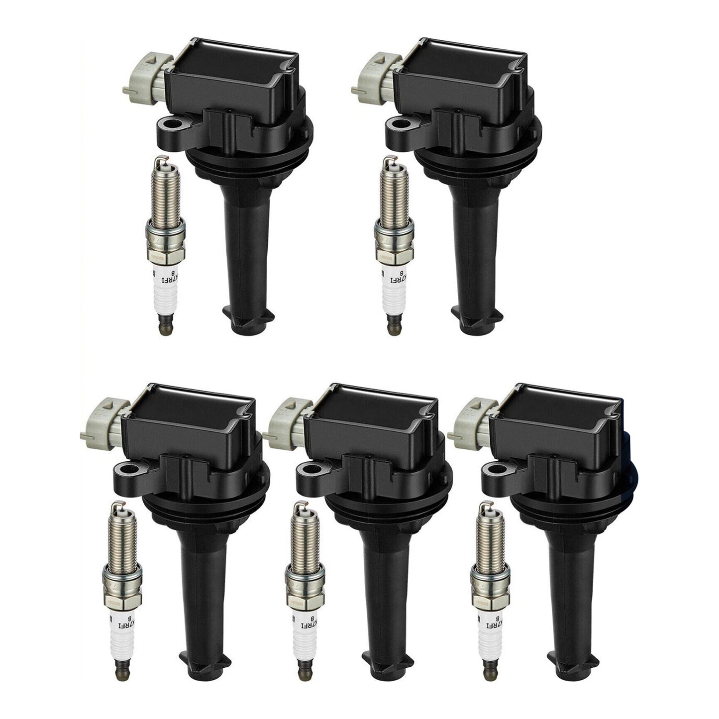 Pacchetto bobine di accensione UF517 + candele per Volvo S60 2.5L L5 2012-2016