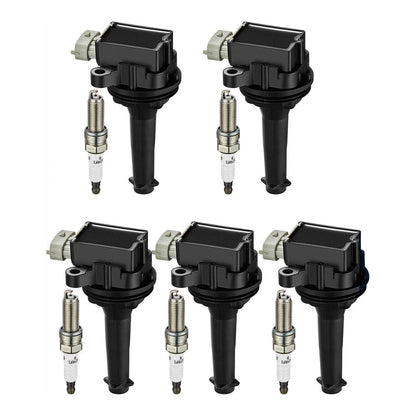 Pacchetto bobine di accensione UF517 + candele per Volvo S60 2.5L L5 2012-2016