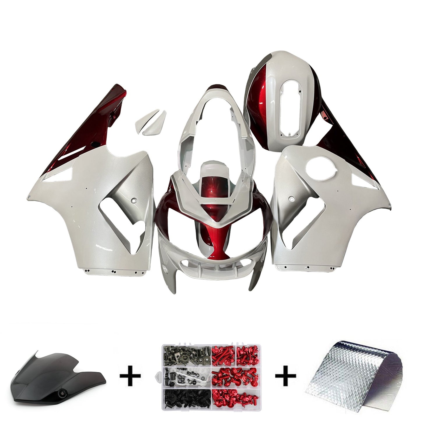 Kit carenatura iniezione in plastica ABS adatto per Kawasaki ZX12R 2002-2005