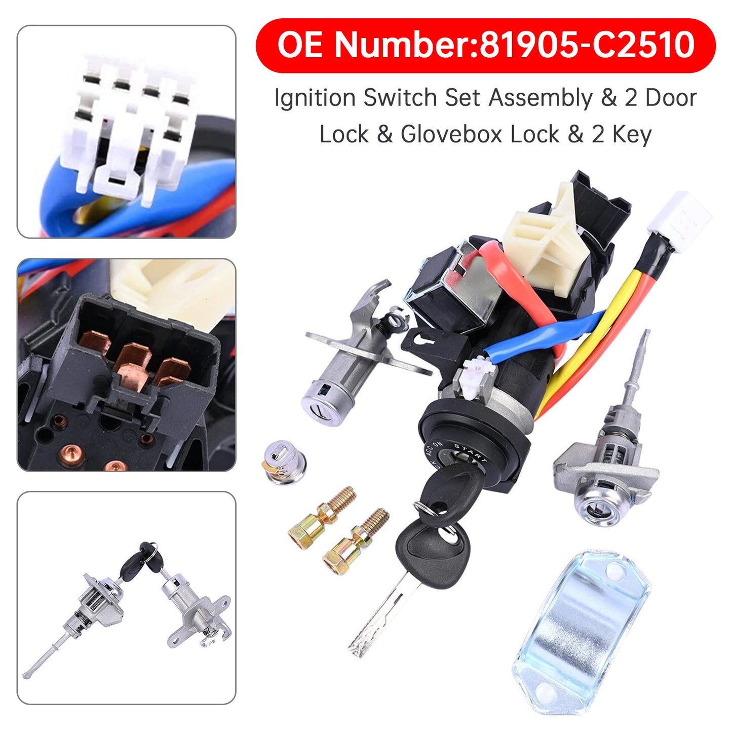 Kit cilindro di avviamento con blocco di accensione Hyundai Sonata 2015-2019 81905C2510