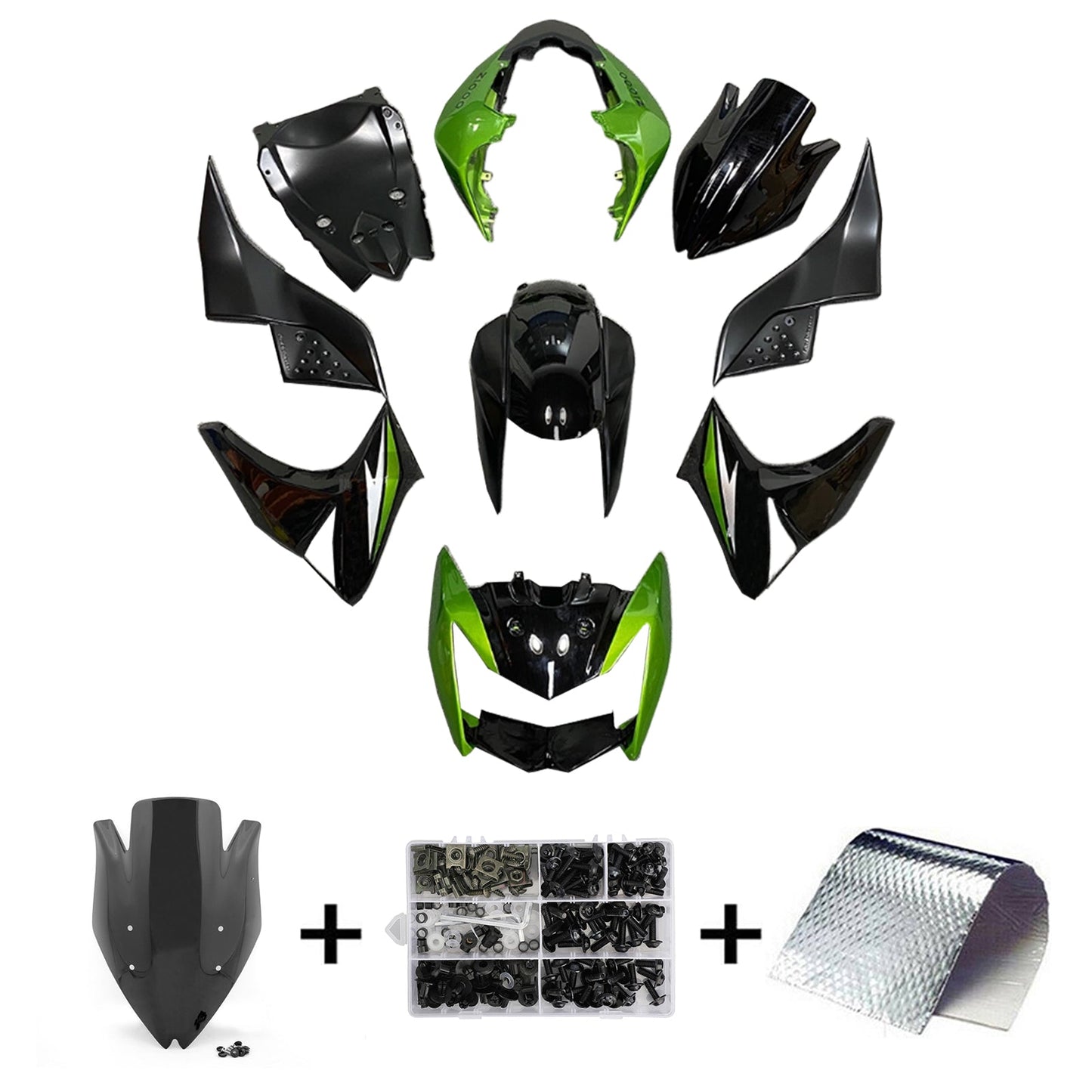 Kit carenatura iniezione Kawasaki Z1000 2007-2009 Carrozzeria plastica ABS