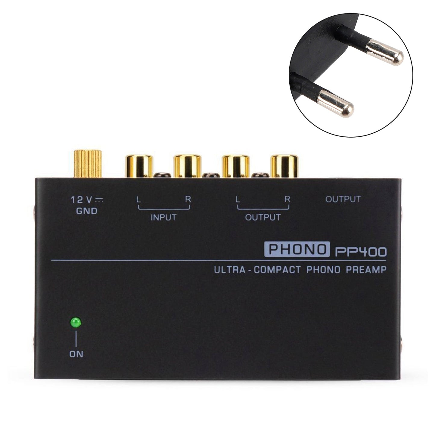 Preamplificatore Phono Ultra-Compatto PP400 con Supporto RCA da 1/4 di pollice Interfacce TRS Preamplificador Phono Preamp