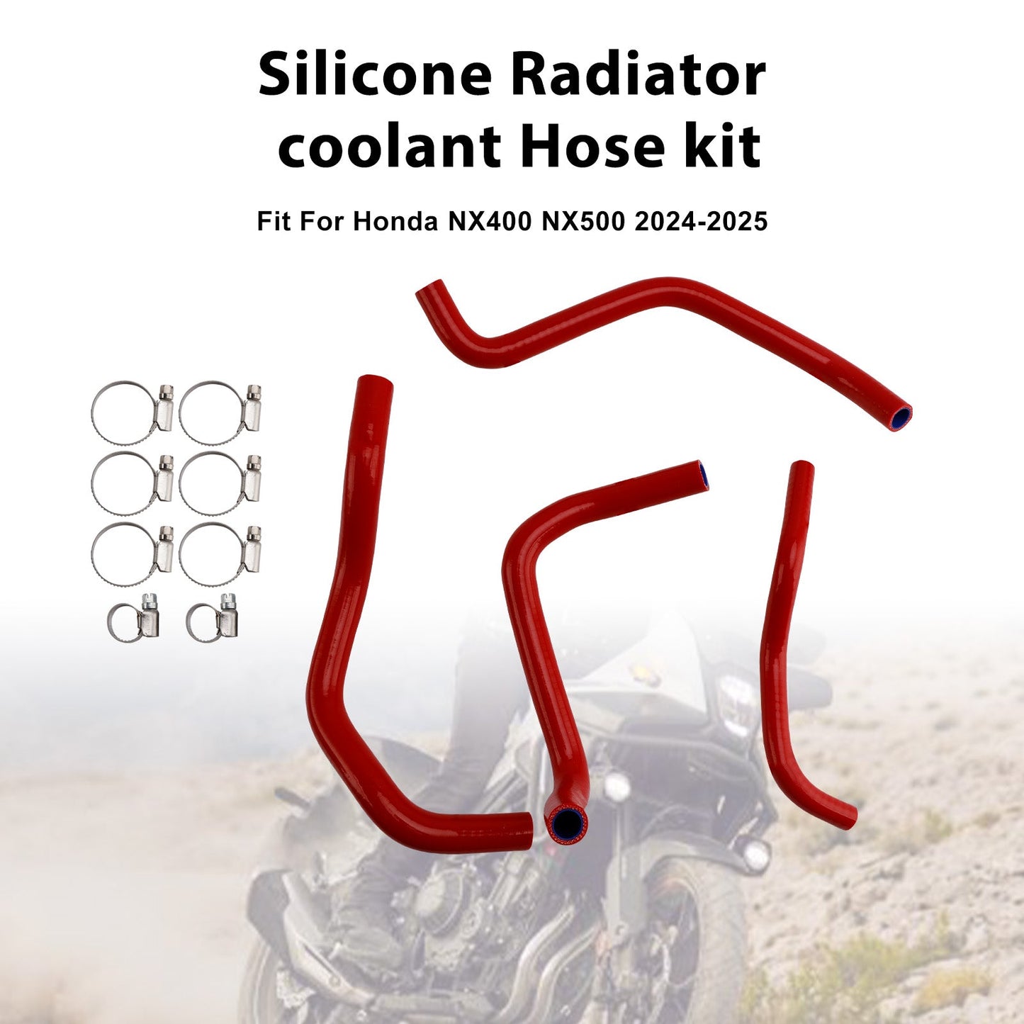 Tubo flessibile in silicone per il liquido di raffreddamento del radiatore di Honda NX400 NX500 (2024-2025)