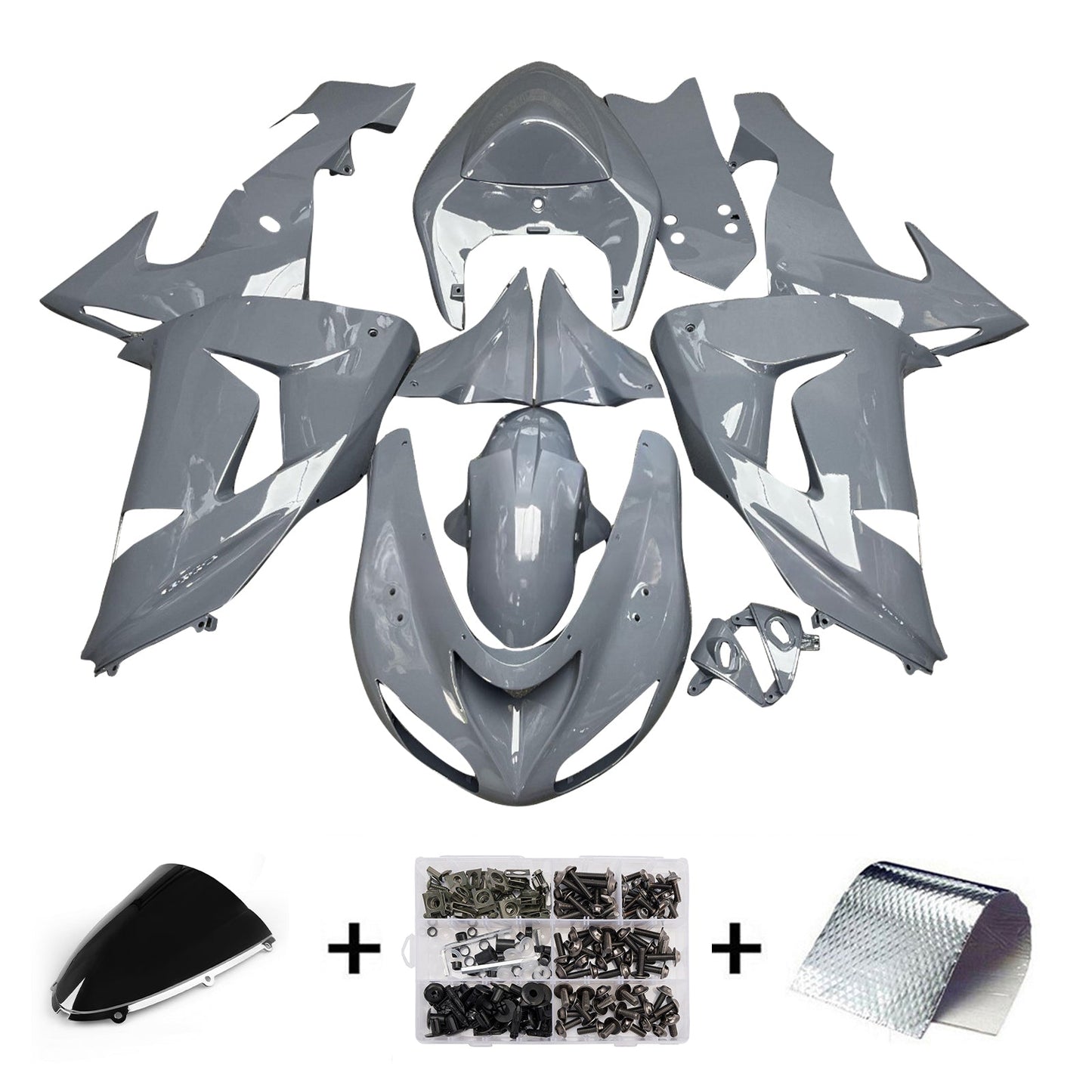 Kit carenatura iniezione in plastica ABS adatto per Kawasaki ZX10R 2006-2007